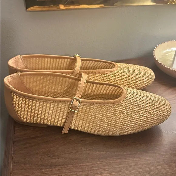 Silent D. Raffia Mary Jane Flats - Picture 9 of 10